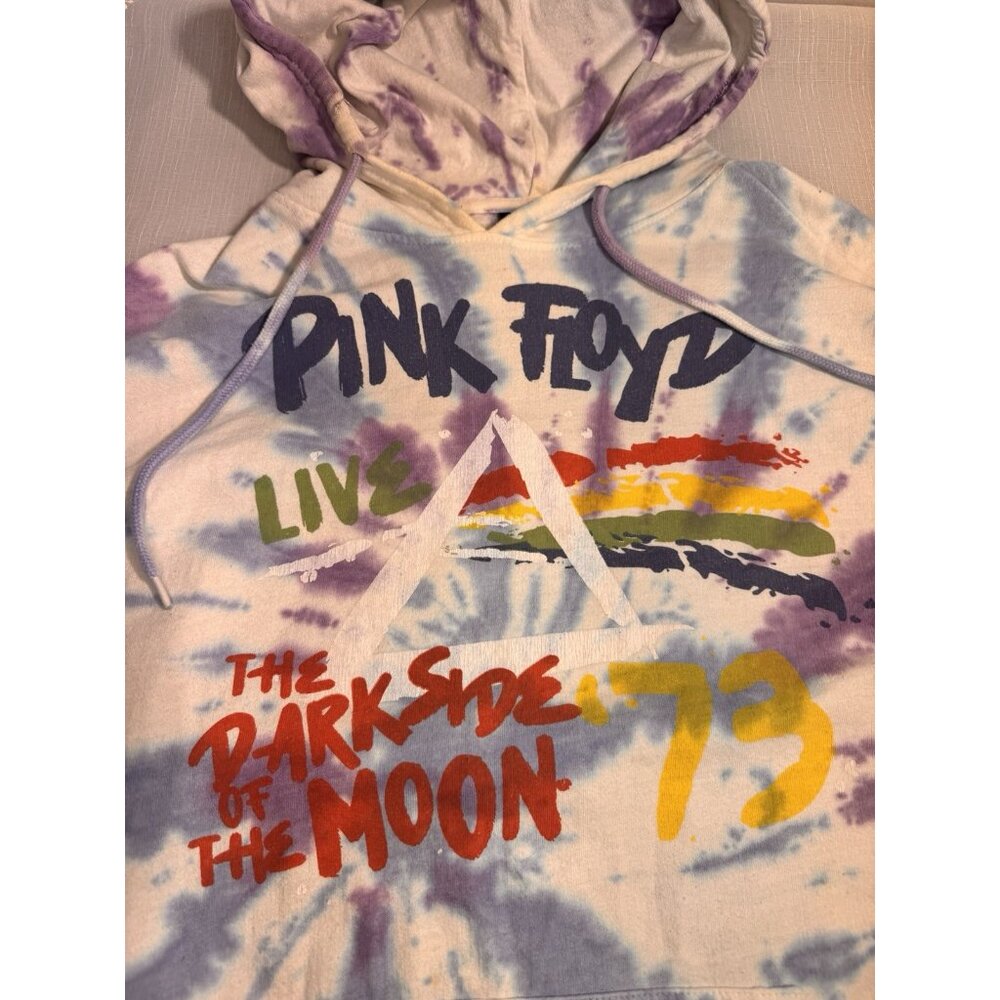 Pink Floyd Tie Dye Hoodie Live Dark Side of the Moon 1973 Men’s M - Picture 2 of 12
